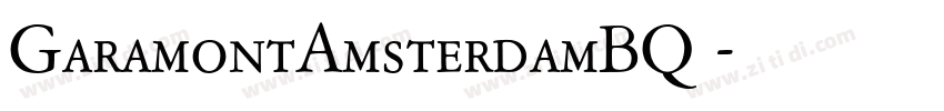 GaramontAmsterdamBQ 字体转换